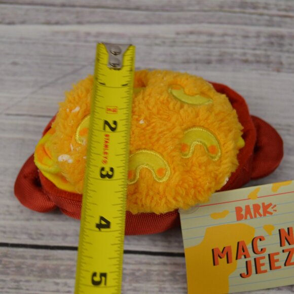 Bark Box Dog Toy Mac N' Jeez Cheese Squeaker Crinkle Small 0-20 Lbs NEW - Picture 7 of 12
